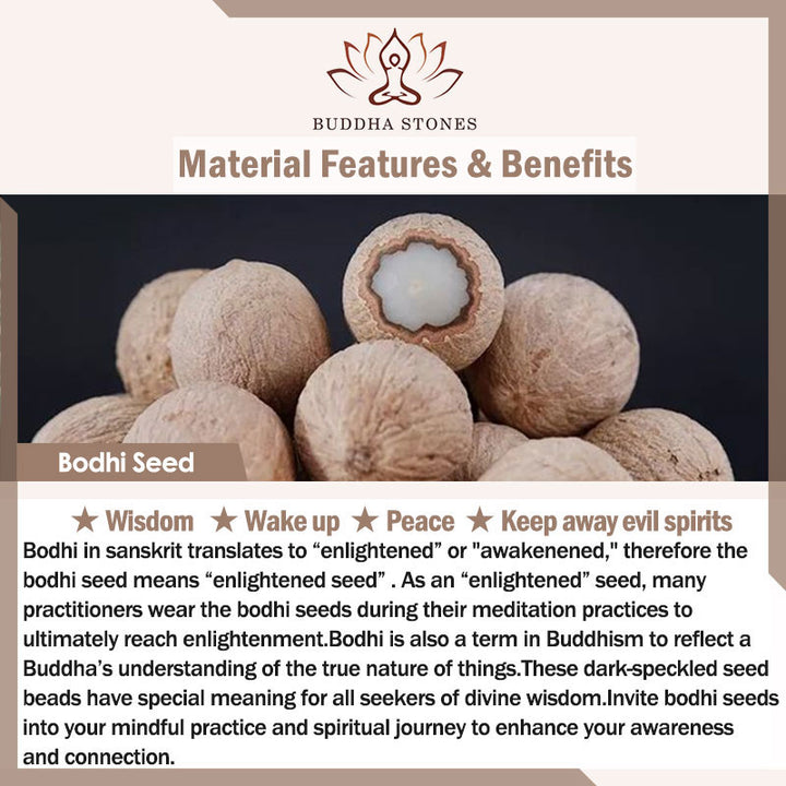 Buddha Stones Semi di Bodhi Agata rossa Ossidiana nera Cristallo rosa Quarzo rutilato Bracciale Mala da polso della pace