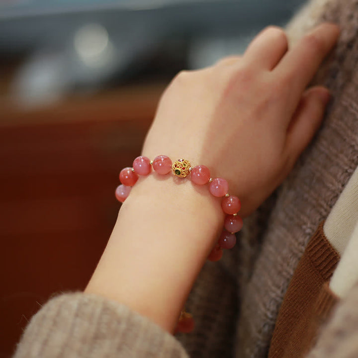 Bracciale Buddha Stones 925 Sterling Silver Yanyuan Agate Lotus Flower Enlightenment