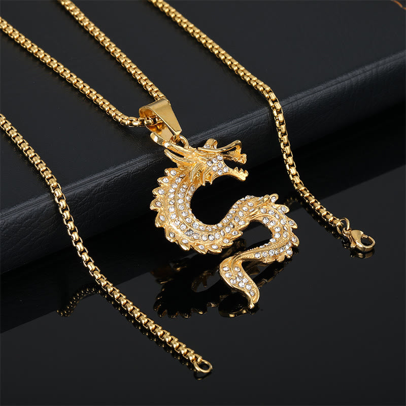 Collana con ciondolo di protezione in zircone con drago dello zodiaco cinese Buddha Stones - image 4