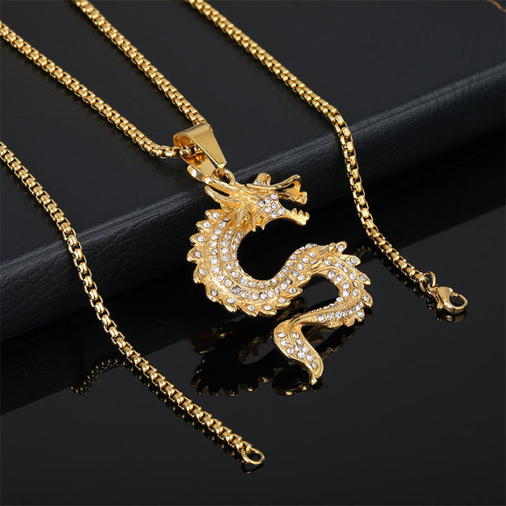 Collana con ciondolo di protezione in zircone con drago dello zodiaco cinese Buddha Stones - image 4