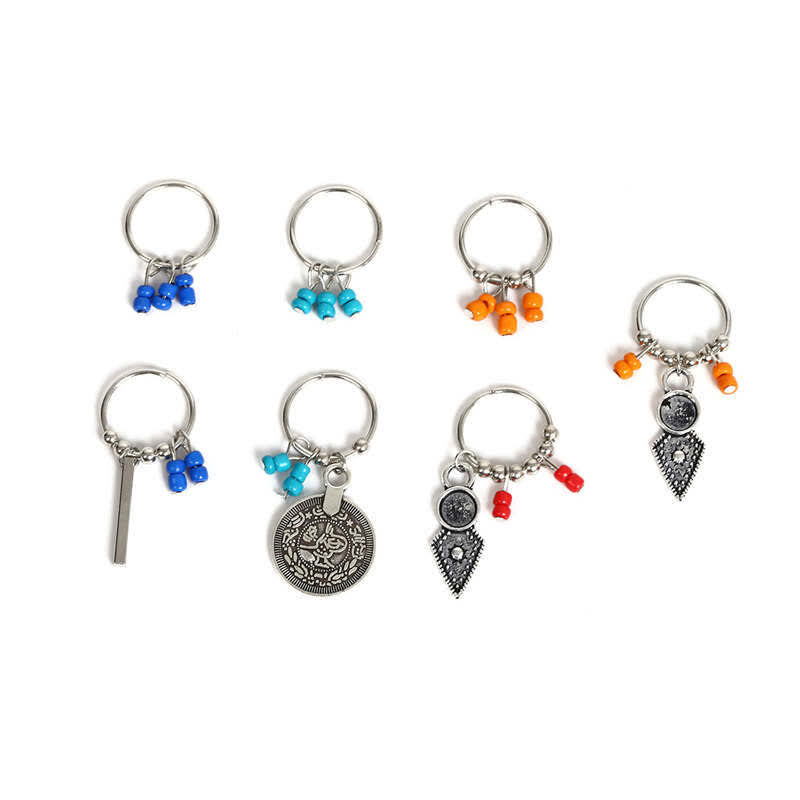 Buddha Stones Foglia antica Monete Perline Fermaglio per capelli Decorazione