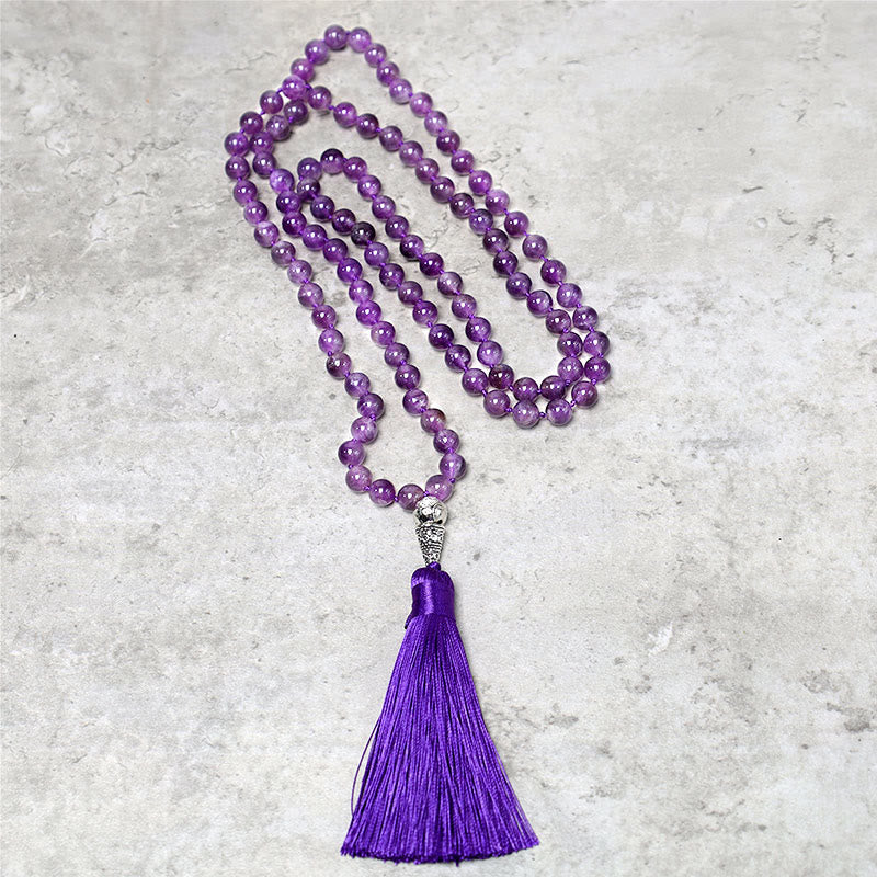 Buddha Stones Collana di perle tibetane 108 Mala, collana di perle di preghiera per meditazione yoga - image 1