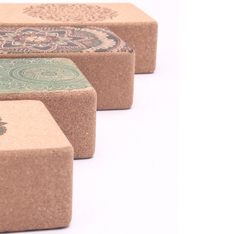 Buddha Stones Mandala Tibetano Blocco di Sughero per Yoga Consapevole