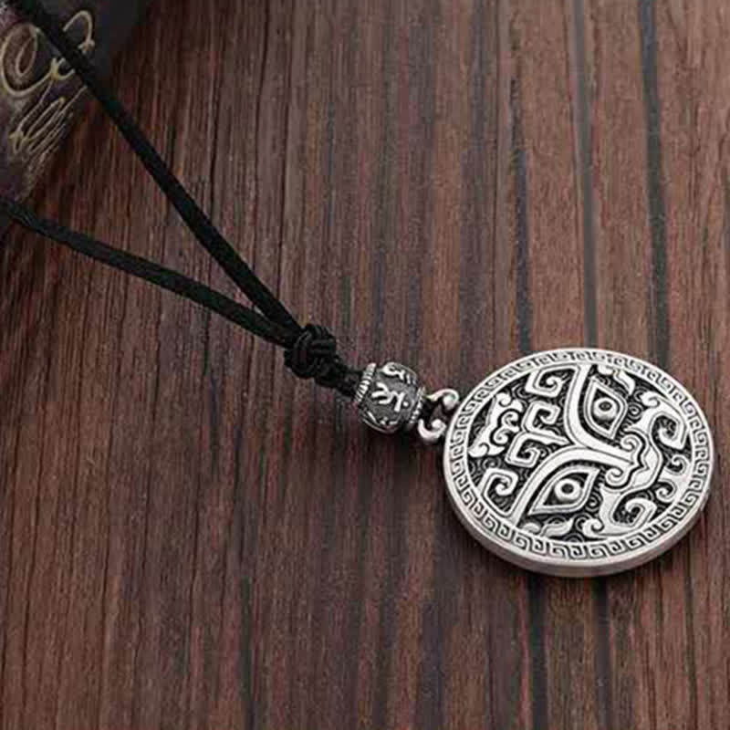 Collana con ciondolo di ricchezza Taotie, creatura mitologica FengShui fortunata