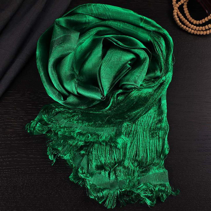 Buddha Stones Benedizione Tibetana Auspicioso 5 Colori Jacquard Khata Decorazione - Verde - image 0