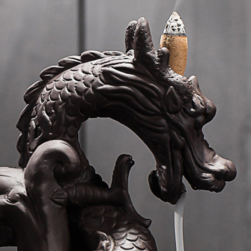 Buddha Stones Decorazione bruciatore di incenso protezione drago tibetano