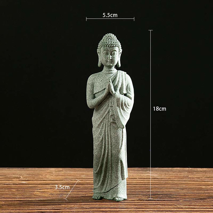 Buddha Stones Meditazione Tibetana Contemplazione Buddha Serenità Compassione Statua Figurina Decorazione