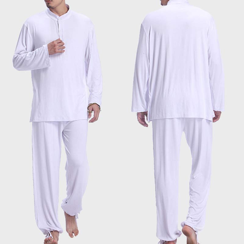 Buddha Stones Meditazione Preghiera Spirituale Zen Tai Chi Pratica Yoga Abbigliamento Uomo Set - image 13