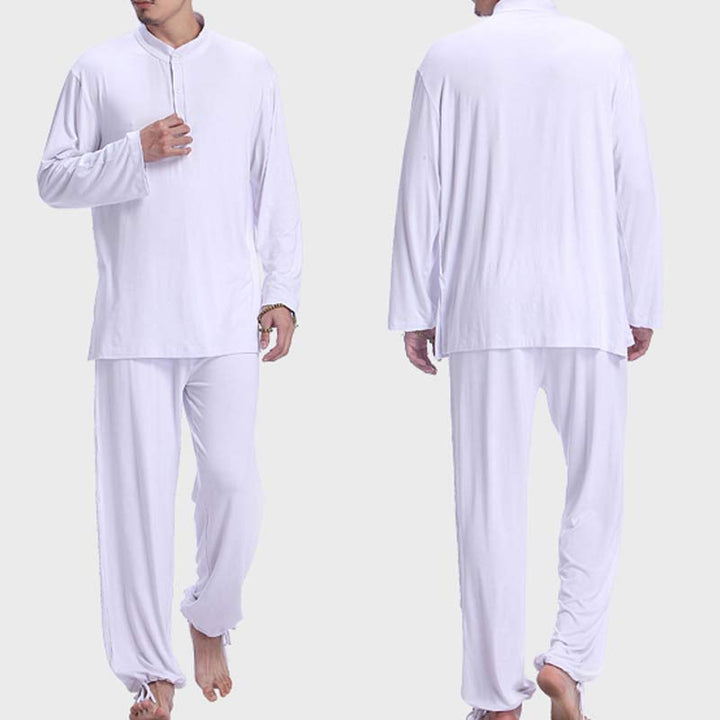 Buddha Stones Meditazione Preghiera Spirituale Zen Tai Chi Pratica Yoga Abbigliamento Uomo Set - image 13