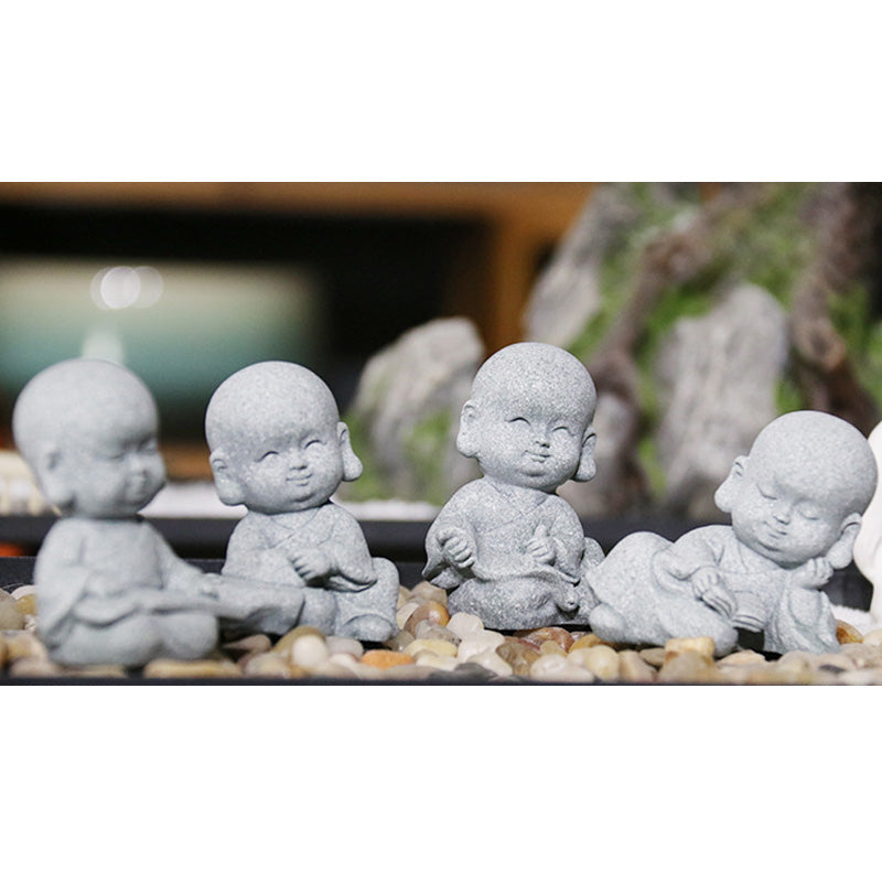 Buddha Stones Meditazione Preghiera Monaco Statua del Buddha Serenità Decorazione della casa