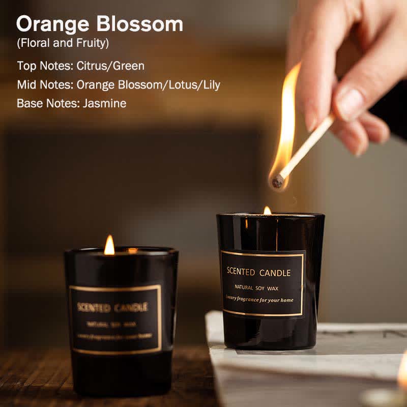 Candela di cera di soia profumata per aromaterapia con fragranza di pera e fresia Blue Bell Meditazione Preghiera - Fiori d'arancio (floreale e fruttato) - image 6