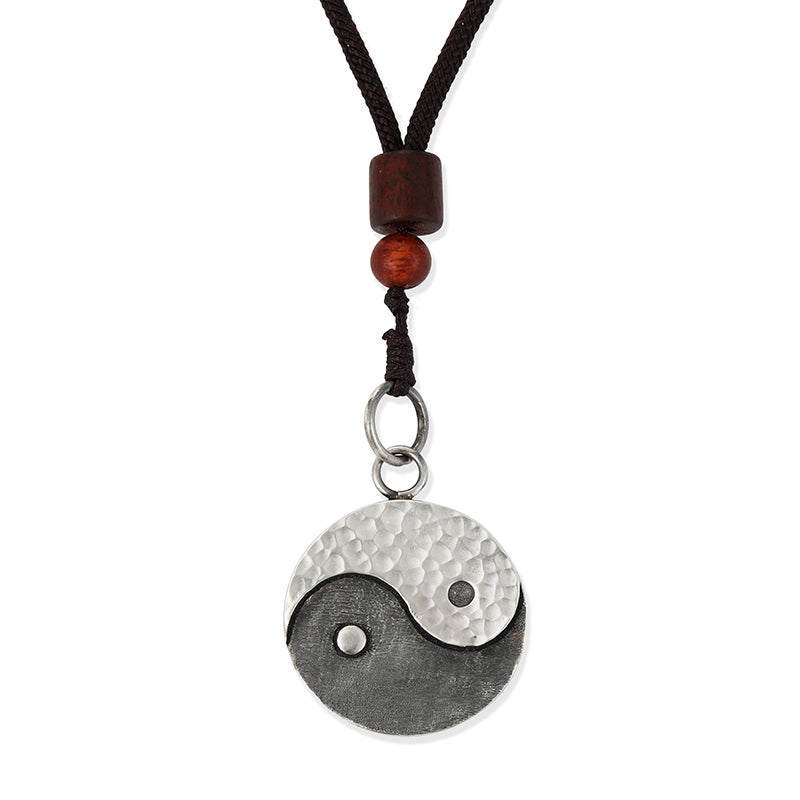 Collana con ciondolo in argento sterling 990 Buddha Stones, equilibrio Yin Yang e armonia - Yin Yang - image 11