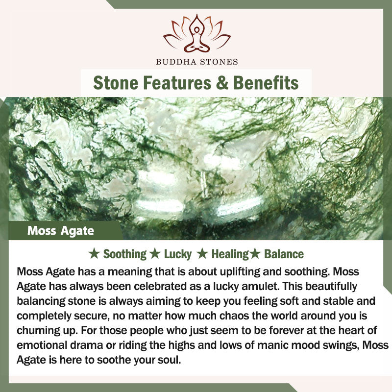 Bracciale Buddha Stones Moss Agate Lucky Balance