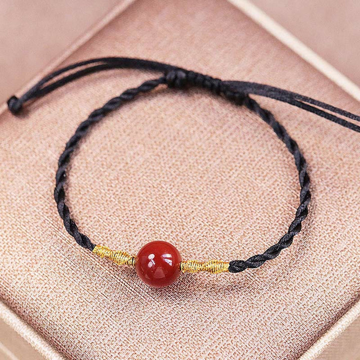 Buddha Stones Agata rossa naturale Calcedonio Autoaccettazione Fiducia String Bead Bracciale Collana Pendente