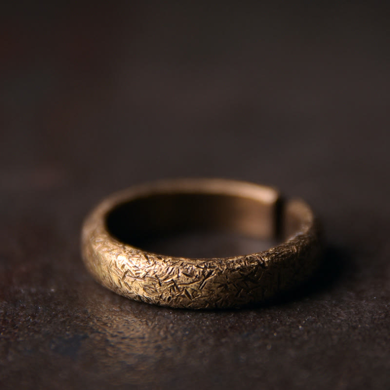 Anello di coppia portafortuna in rame con design vintage tibetano