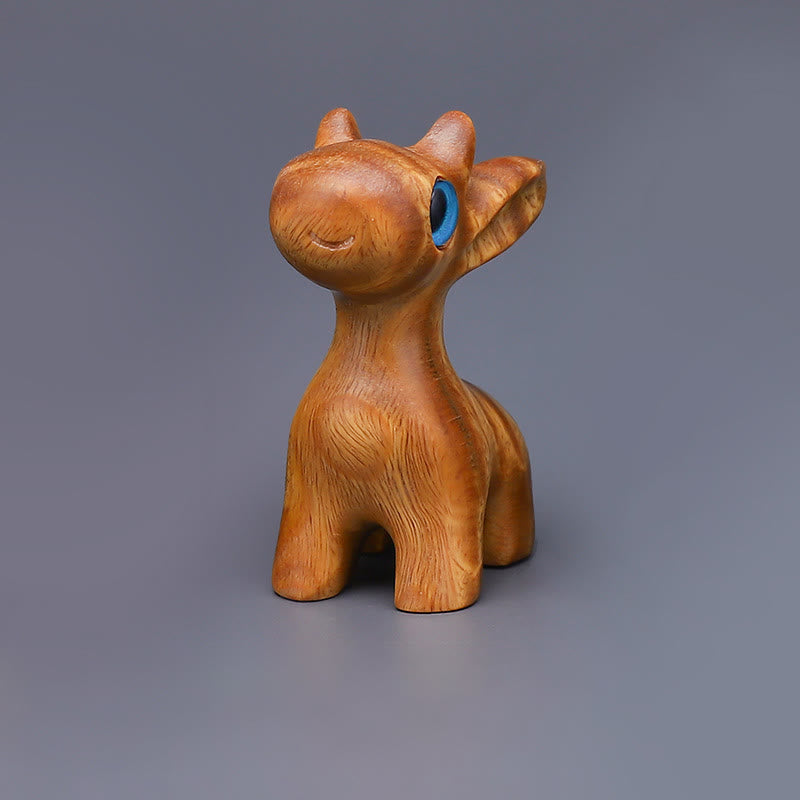 Buddha Stones Thuja Sutchuenensis Sandalo verde Bosso Mini animale carino Coniglio Gatto Cervo Balena Prosperità Telefono Decorazioni appese - Decorazione di cervo in legno di sandalo verde - image 7