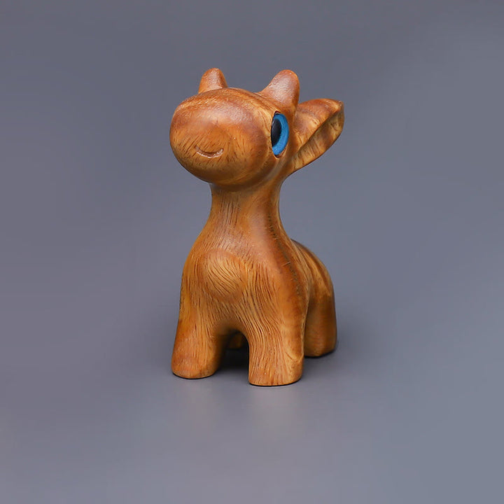 Buddha Stones Thuja Sutchuenensis Sandalo verde Bosso Mini animale carino Coniglio Gatto Cervo Balena Prosperità Telefono Decorazioni appese - Decorazione di cervo in legno di sandalo verde - image 6