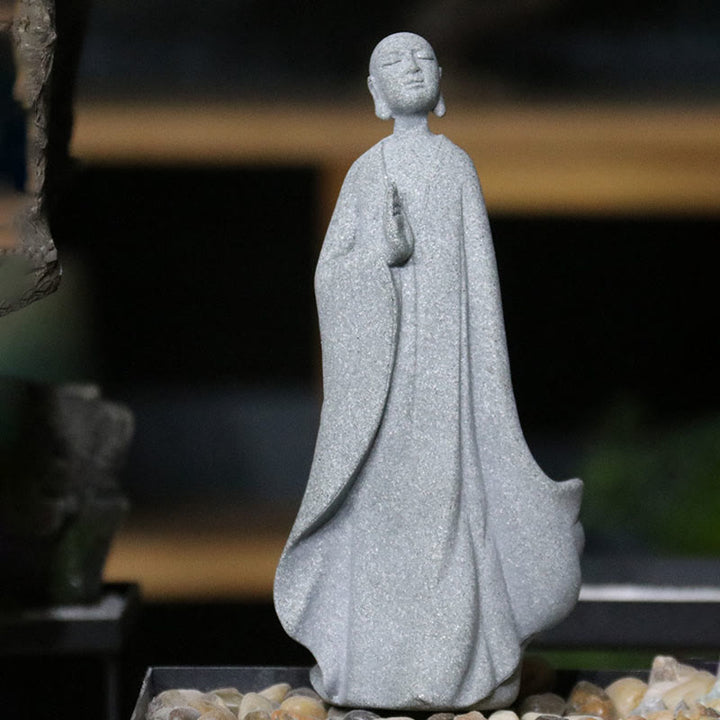 Buddha Stones Meditazione Buddha Monaco Serenità Decorazione della casa - Buddha con una mano 8*7*18cm - image 0