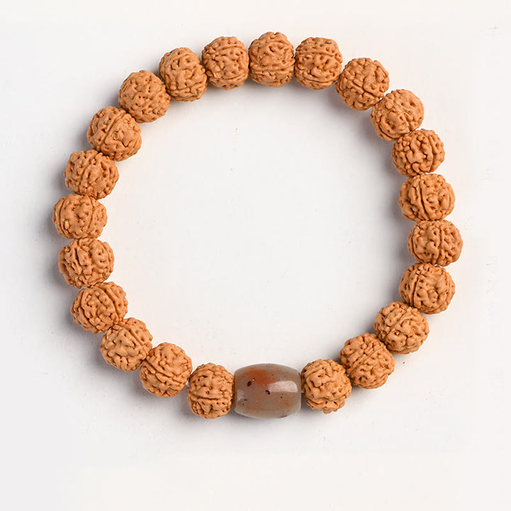 Buddha Stones Tibet Rudraksha Bodhi Seme Ricchezza Auspicio Bracciale