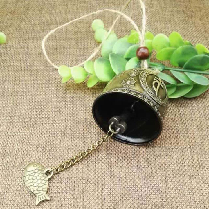 Buddha Stones Feng Shui Buddha Koi Pesce Drago Elefante Campanello a vento Campana Fortuna Decorazione da appendere alla parete - image 3