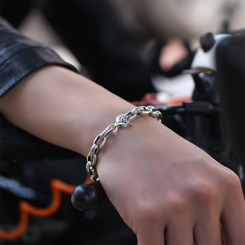 Braccialetto della saggezza inciso in rame con Buddha Stones Om Mani Padme Hum Double Dorje - image 17