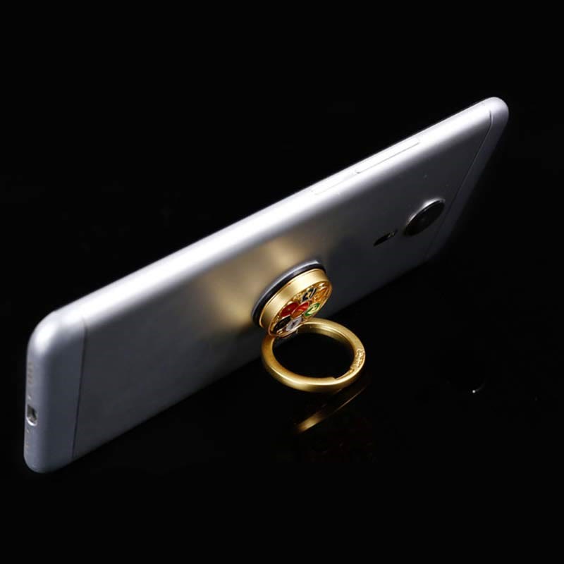 Supporto per anello per telefono con simbolo della pace tibetano Om Mani Padme Hum, decorazioni universali per telefono