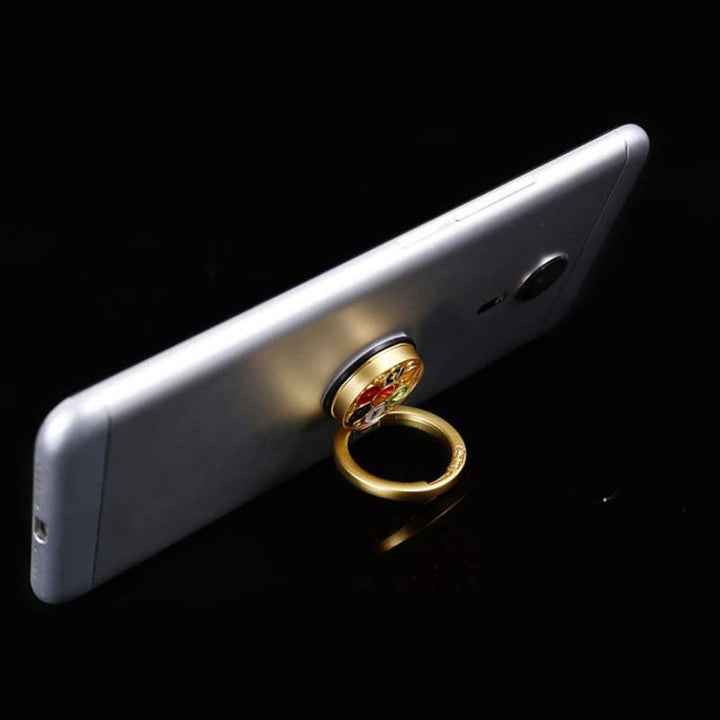Supporto per anello per telefono con simbolo della pace tibetano Om Mani Padme Hum, decorazioni universali per telefono