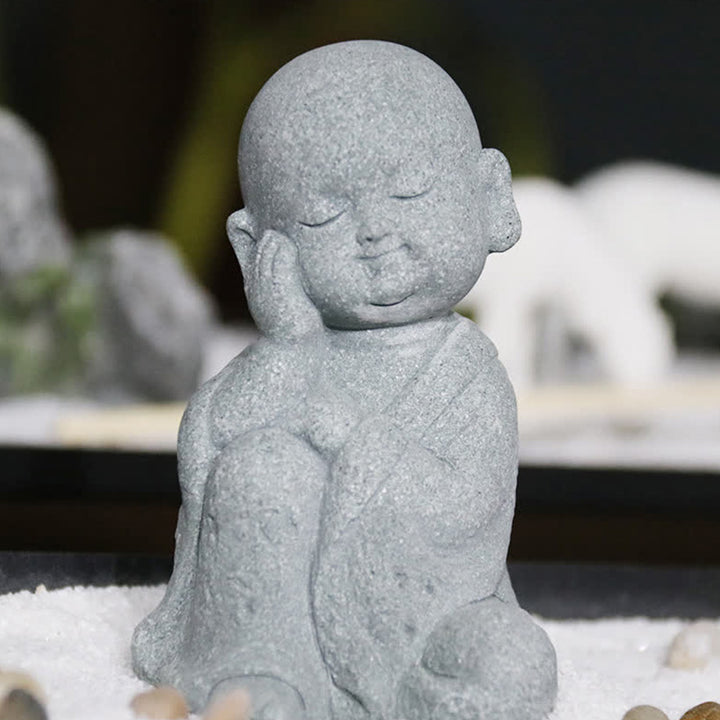 Buddha Stones Meditazione Preghiera Statua del Buddha Compassione Decorazione della casa