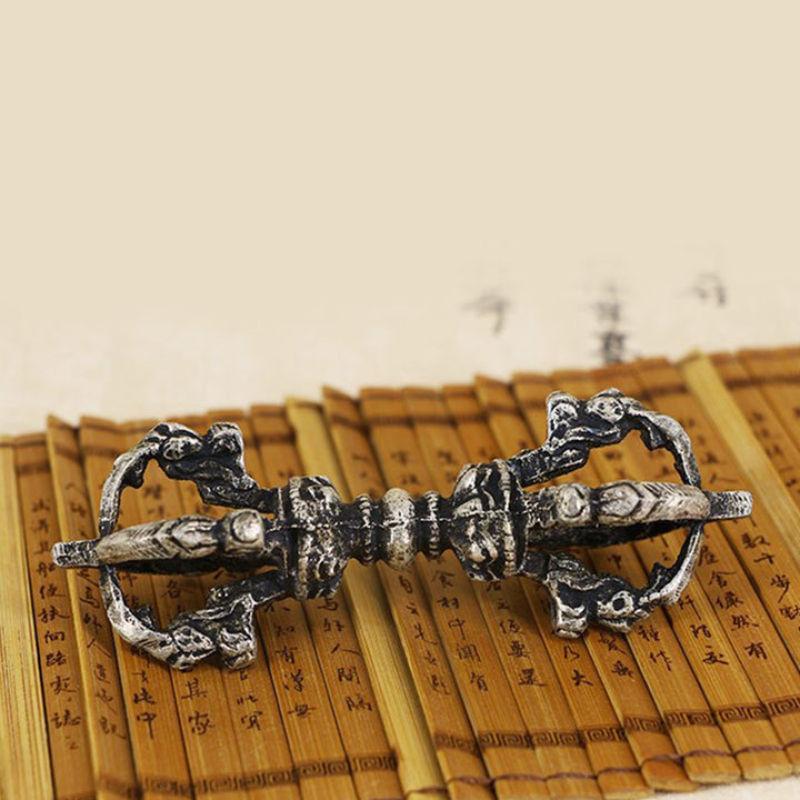 Set di campane per meditazione tibetane Buddha Stones e decorazioni in rame Vajra Dorje
