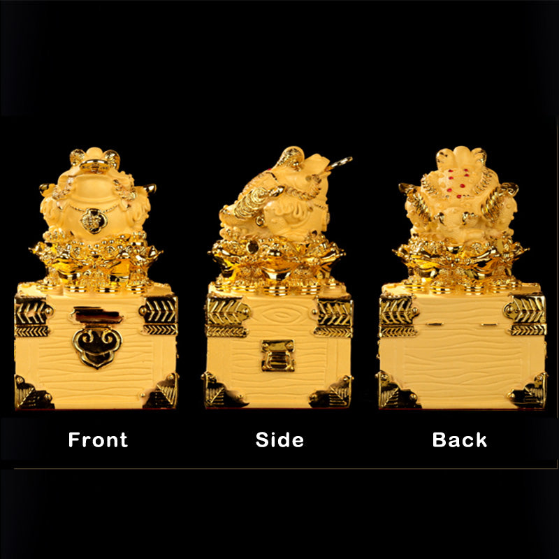 Buddha Stones Feng Shui Soldi Rana Statua Fortuna Ricchezza Decorazione
