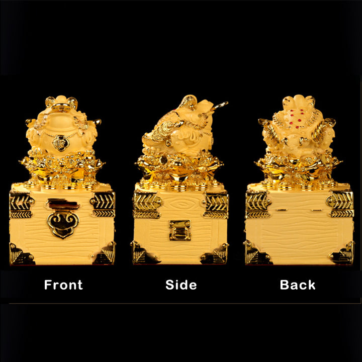Buddha Stones Feng Shui Soldi Rana Statua Fortuna Ricchezza Decorazione