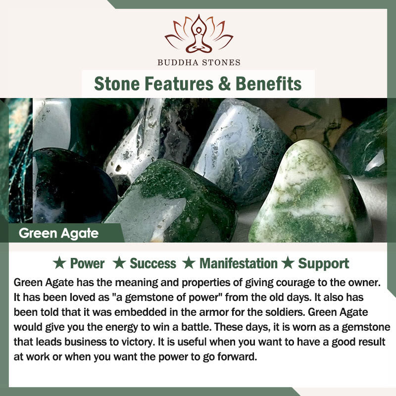 Buddha Stones Cinque Elementi Dio della Ricchezza Vari Cristallo Agata Ricchezza Fortuna Bracciale