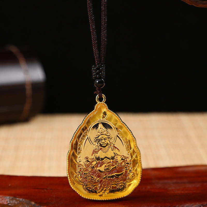 Collana con ciondolo di cristallo Liuli Buddha tibetano e serenità - Buddha d'oro - image 3