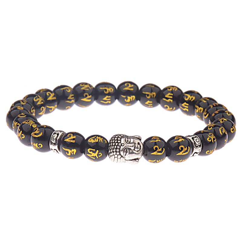 Braccialetto amuleto mantra tibetano Buddha Buddha Stones