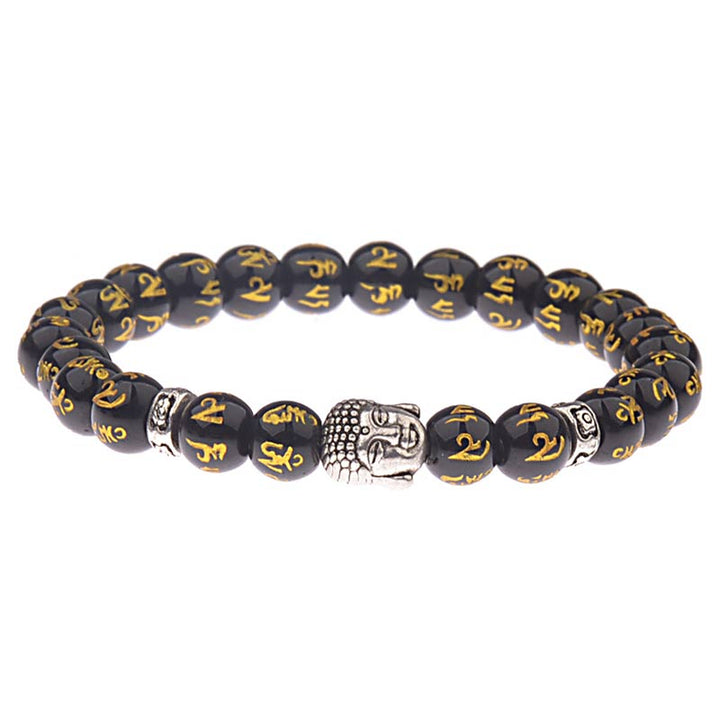 Braccialetto amuleto mantra tibetano Buddha Buddha Stones