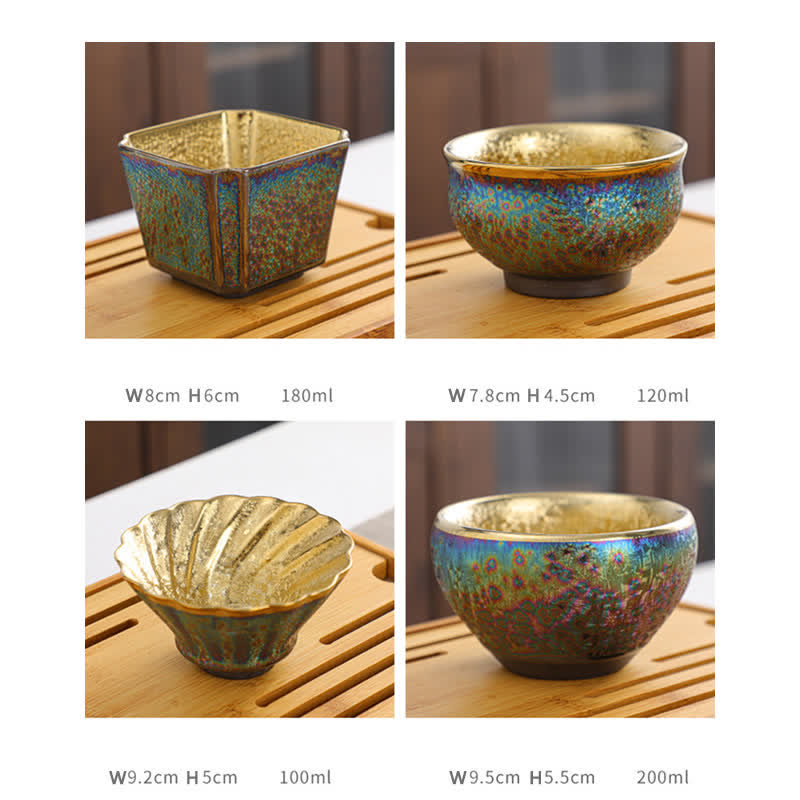 Buddha Stones Tazza da tè in ceramica colorata Tazze da tè