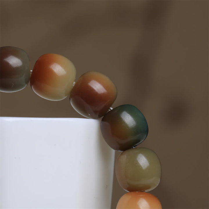 Braccialetto Buddha Stones colorato Bodhi Seed Peace Wisdom