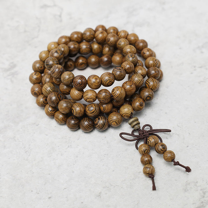 Buddha Stones 108 Mala Beads Bracciale Preghiera Meditazione Sandalo Elastico - image 14