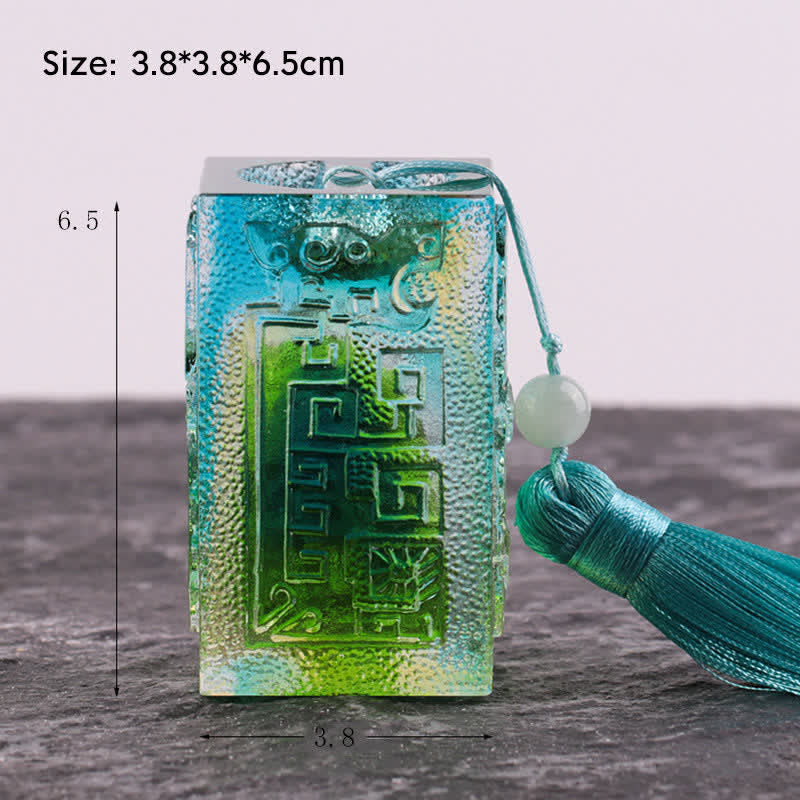 Buddha Stones Feng Shui Cristallo Liuli fatto a mano Pezzo d'arte Decorazione per la casa e l'ufficio - Grande - Senza base di cristallo - image 12