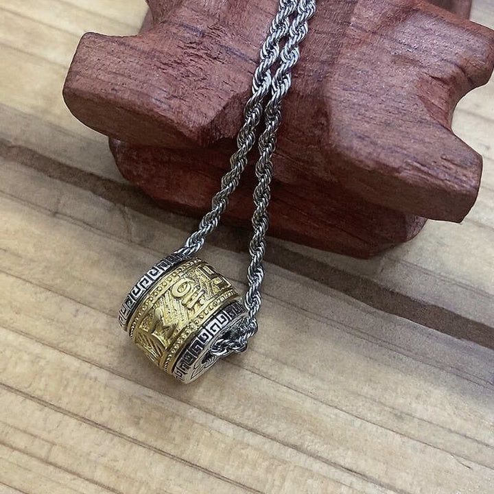Collana con ciondolo di protezione Buddha Stones Tibet Om Mani Padme Hum - Oro - Catena - image 6