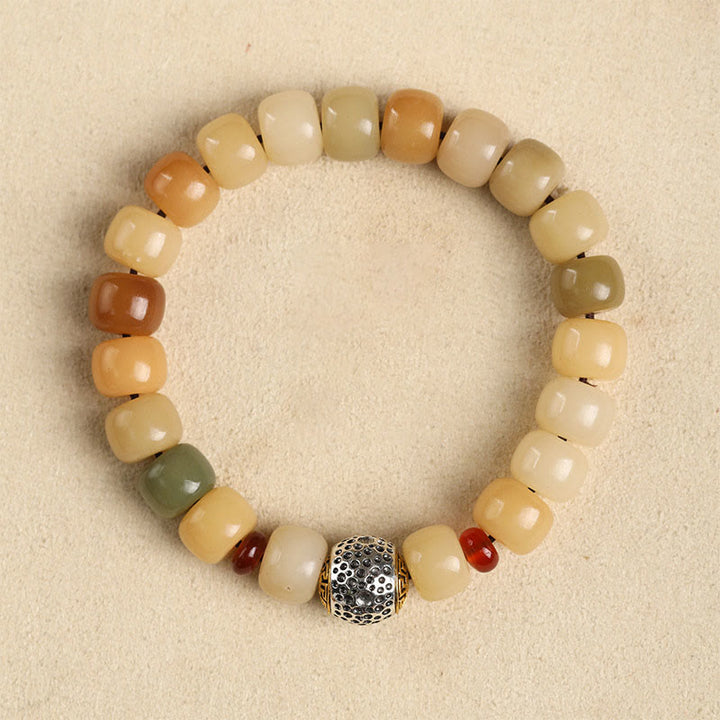 Buddha Stones Semi di Bodhi naturali Il Signore della Foresta dei Cadaveri Om Mani Padme Hum Braccialetto della Saggezza