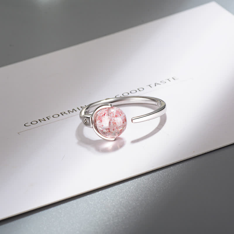 Anello rotante rilassante in cristallo rosa Buddha Stones - image 8