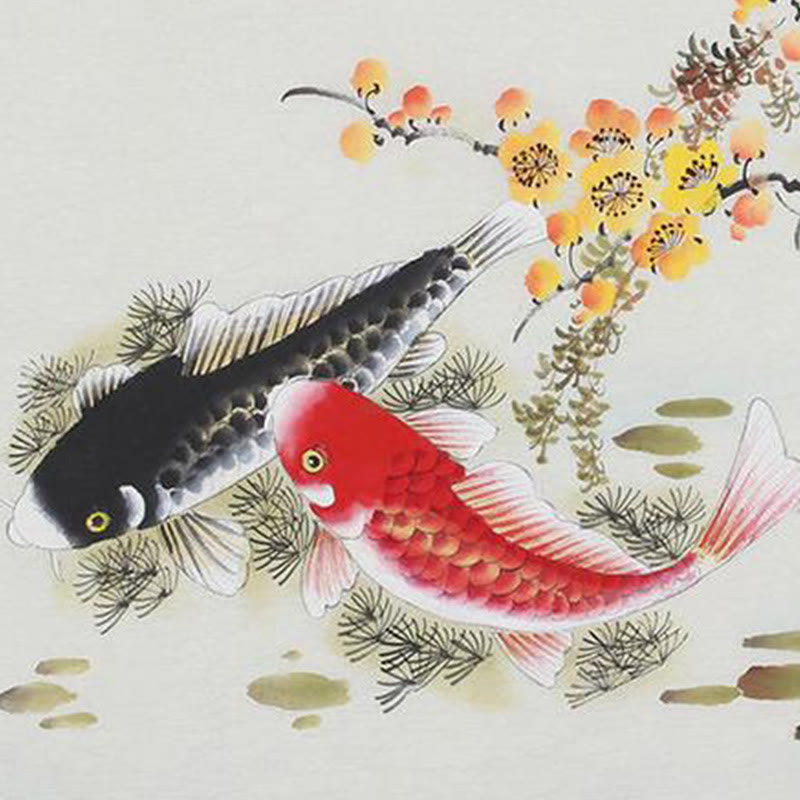 Bracciale rigido con Buddha Stones pesce koi con design intrecciato, fortuna e ricchezza