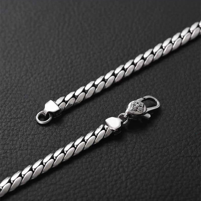 Buddha Stones Doppio Dorje Vajra Forza Punk Catena di Rame Bracciale Collana