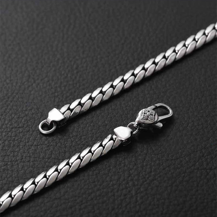 Buddha Stones Doppio Dorje Vajra Forza Punk Catena di Rame Bracciale Collana