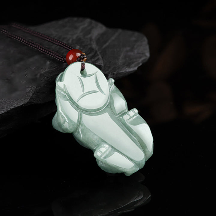 Collana con ciondolo in corda di giada PiXiu con Buddha Stones e fortuna - image 9