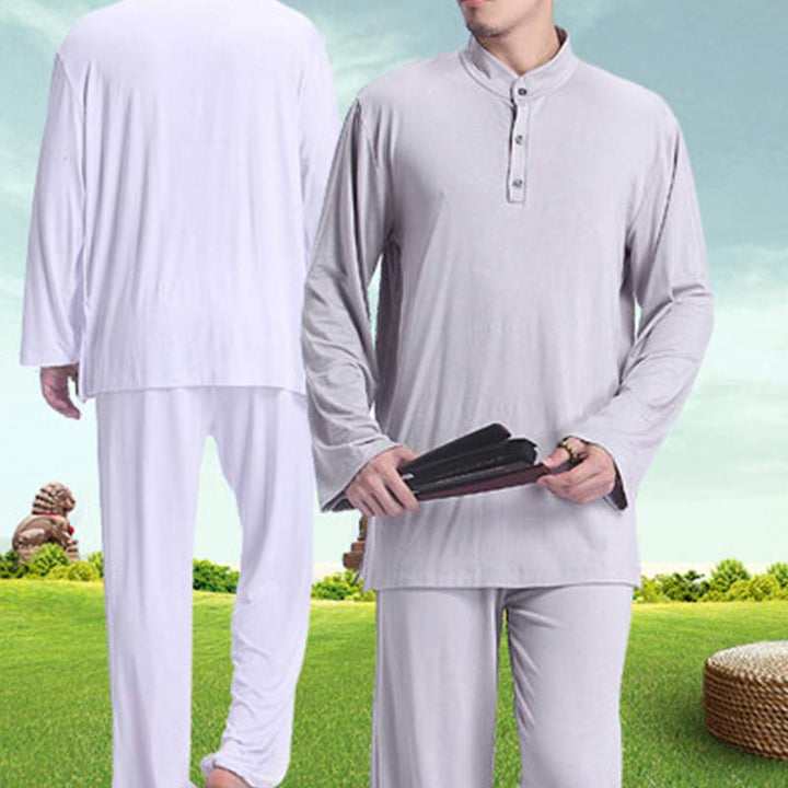 Buddha Stones Meditazione Preghiera Spirituale Zen Tai Chi Pratica Yoga Abbigliamento Uomo Set - image 11