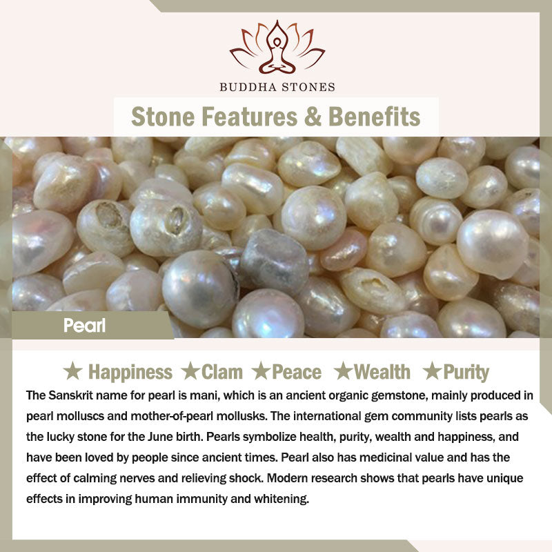 Anello Buddha Stones Pearl Rame Placcato Oro Fiore Felicità Ricchezza