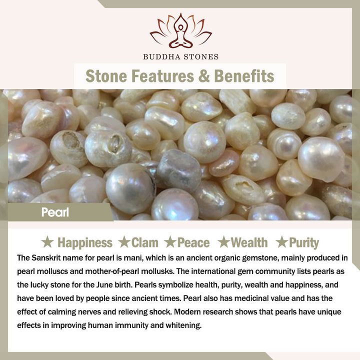 Anello Buddha Stones Pearl Rame Placcato Oro Fiore Felicità Ricchezza