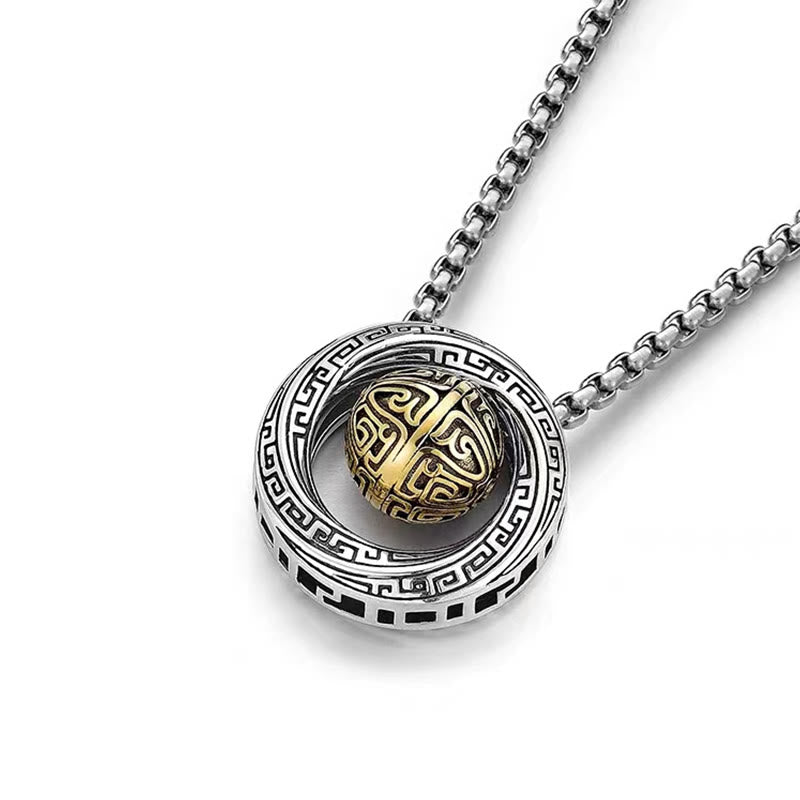 Collana con ciondolo in rame con perline portafortuna Mobius , Buddha Stones, ricchezza